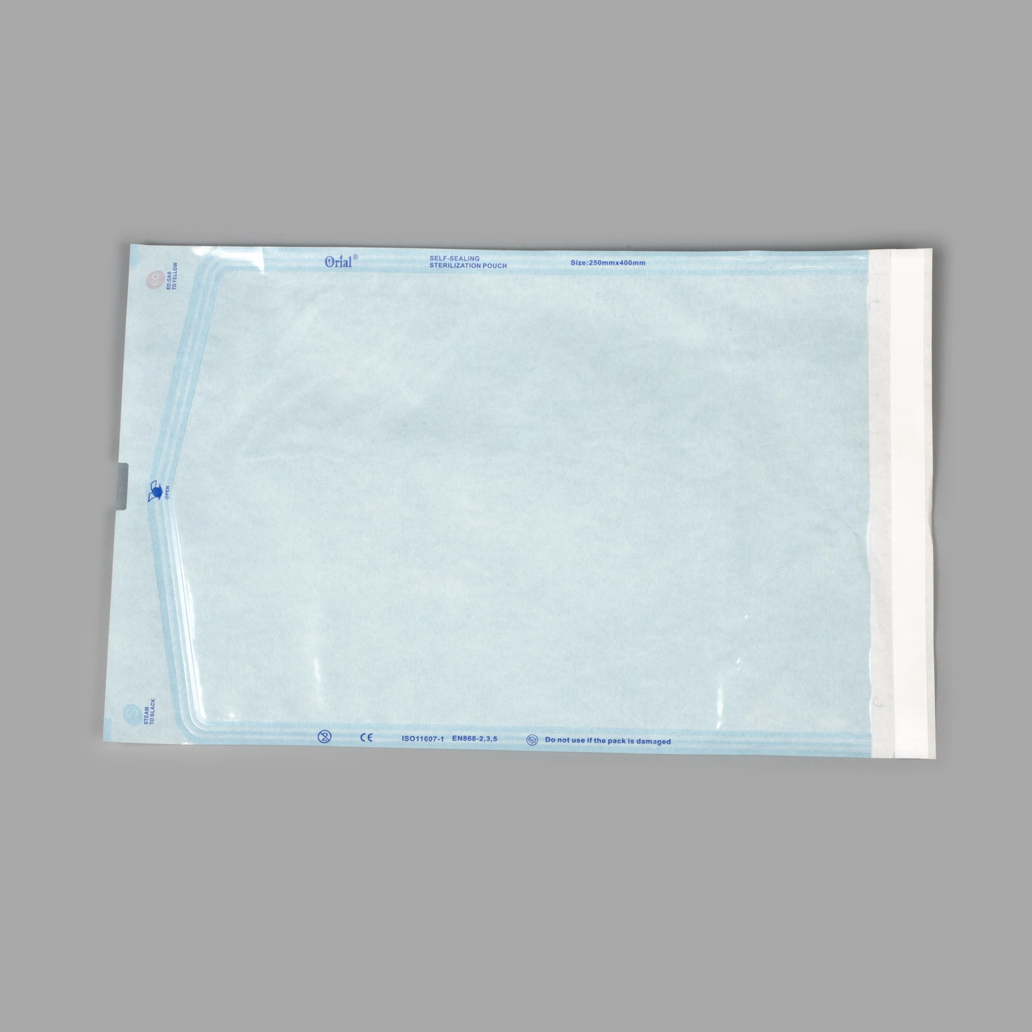 Disposable Medical Heat Sealing Sterilization Flat Reel and Pouch with Eo and Steam Indicator