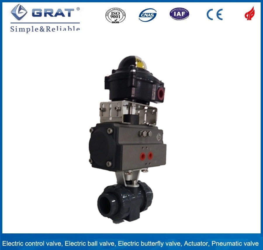 2 Way Full Port 24V DC Motor Operated UPVC Plastic True Union Ball Valve