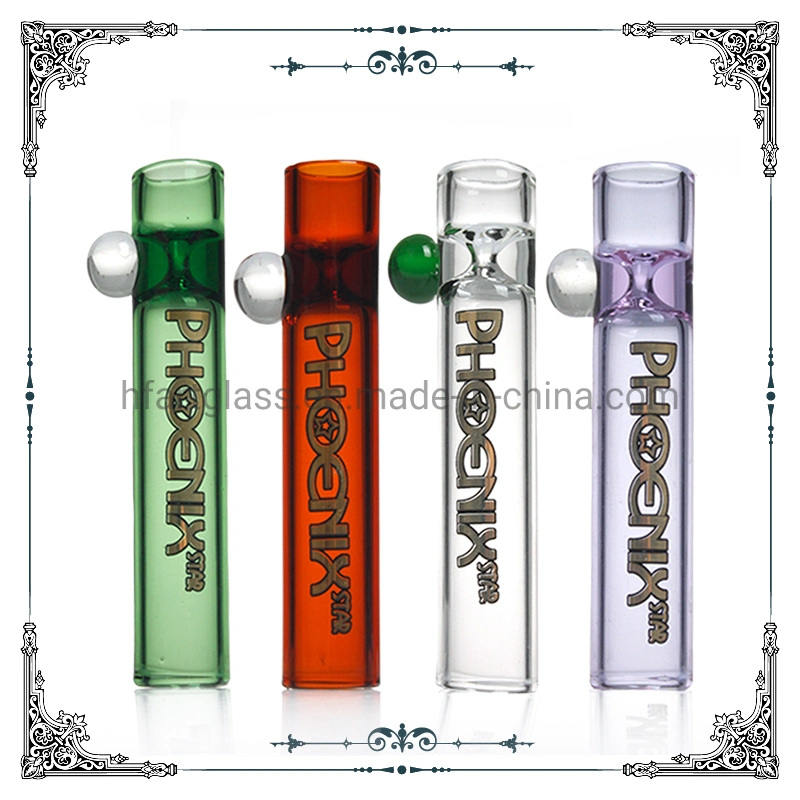 Phoenix 3 " Mini bolsillo Chillums Cristal tabaco Tabaquismo embriagador del tubo de la mano