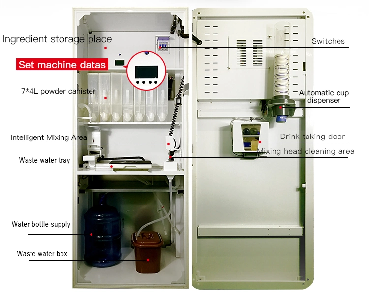 Máquina de café automática com ecrã tátil Máquina de pagamento automática com cartão de dinheiro