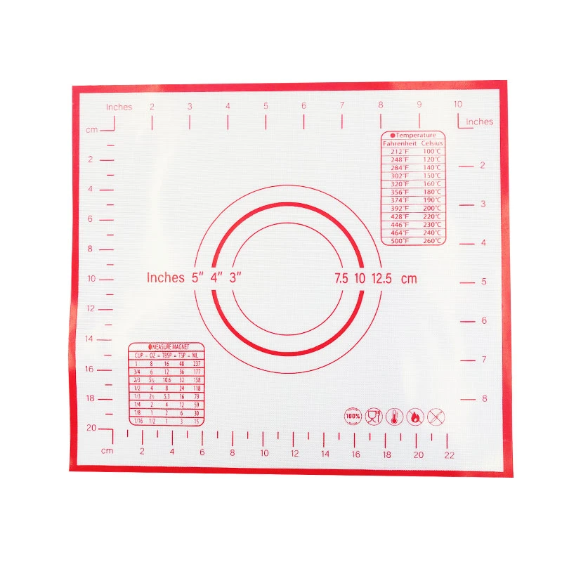 Food Grade High Temperature Resistance 60*40cm Silicone Pastry Mat