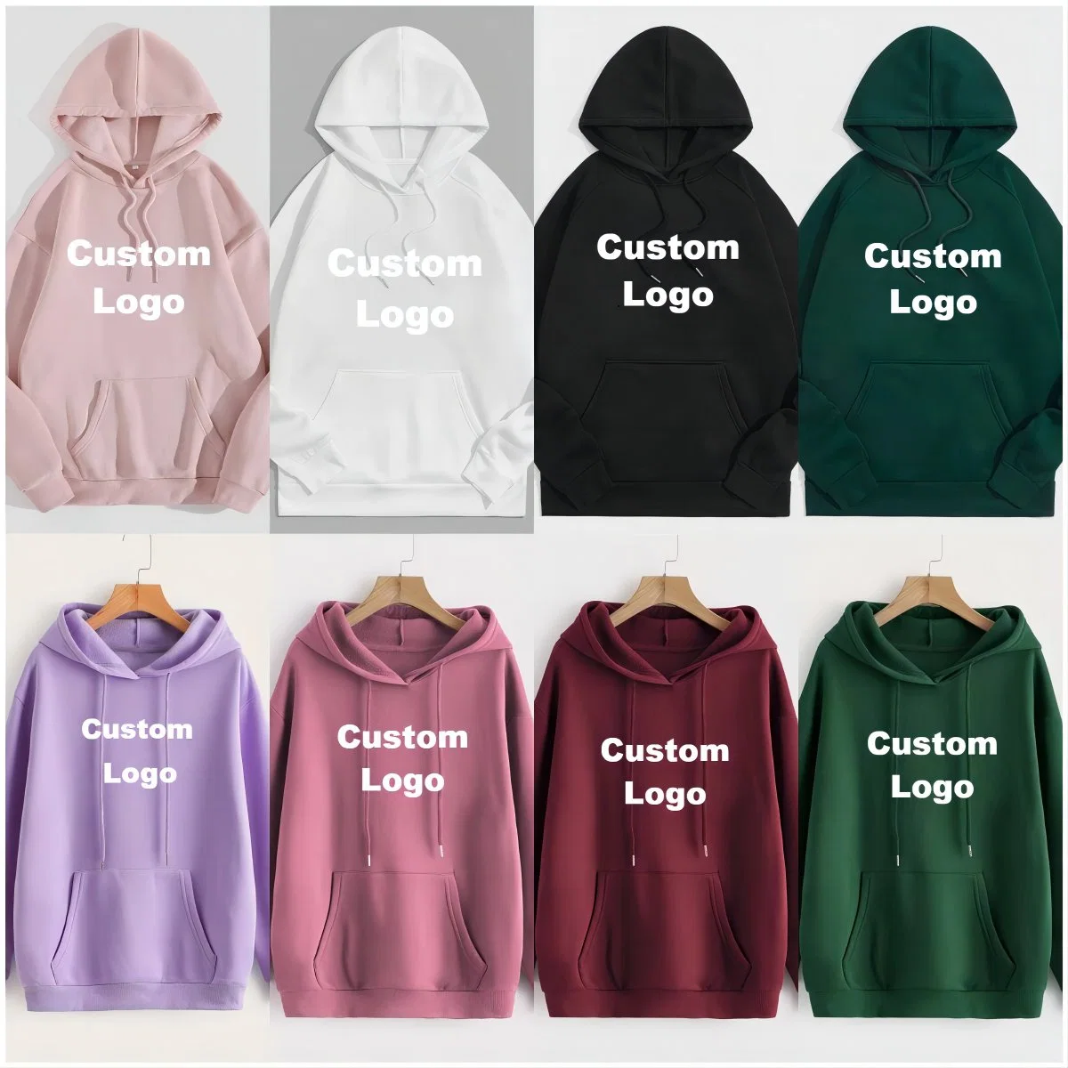 Fashion Women and Men 100% Cotton Custom Logo Printed Plain Oversized Pullovers Sweatshirts Blank Men&prime; S Hoodies Good Quality