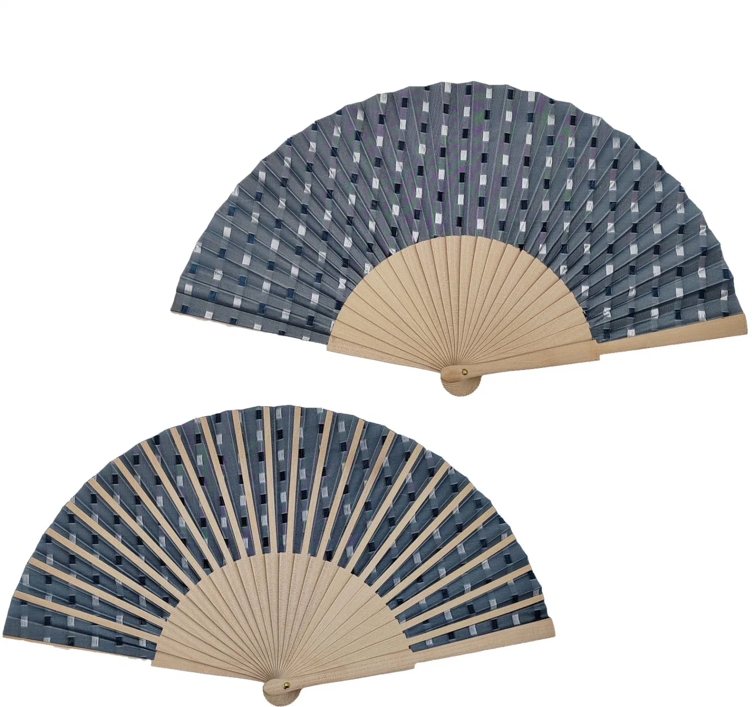 Factory Supply Customized Wooden+Special Fabric Folding Hand Fan for Advertising/Gift