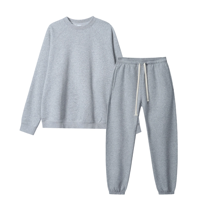 350 g 85 % coton 15 % polyester Fleece Sport Vintage ensemble de pulls molletonnés et de sweats à capuche Survêtement de jogging brodé pour Homme