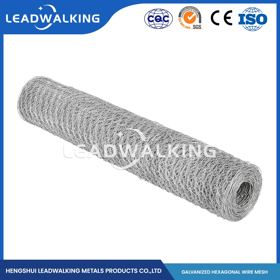 Leadwalking China Metal Gauze Mesh Manufacturers Mild Steel Wire Material 1-1/2 Inch Mesh PVC Coated Hexagonal Chicken Coop Wire Mesh Fencing