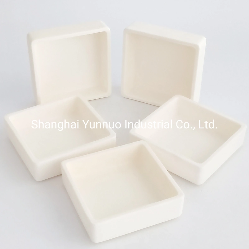 Square Rectangular Alumina Al2O3 Ceramic Furnace Tray for Lab Crucible