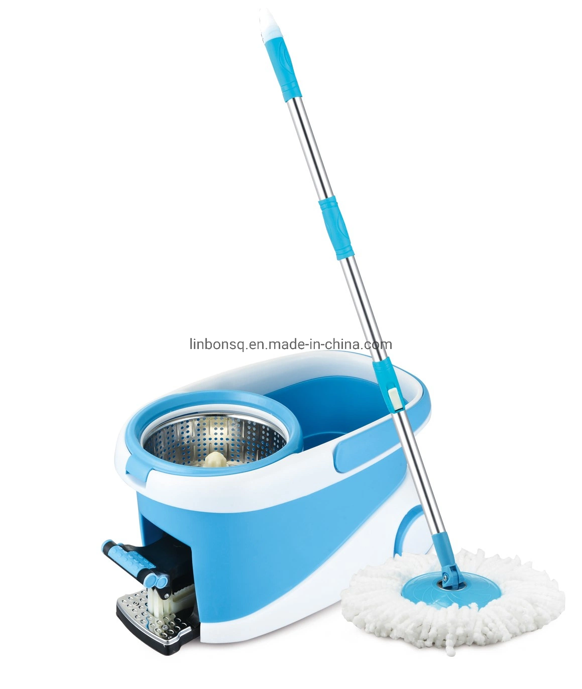 منتجات التنظيف المنزلية 360 الاستبدال Spin MOP مع الفولاذ المقاوم للصدأ الجرافة