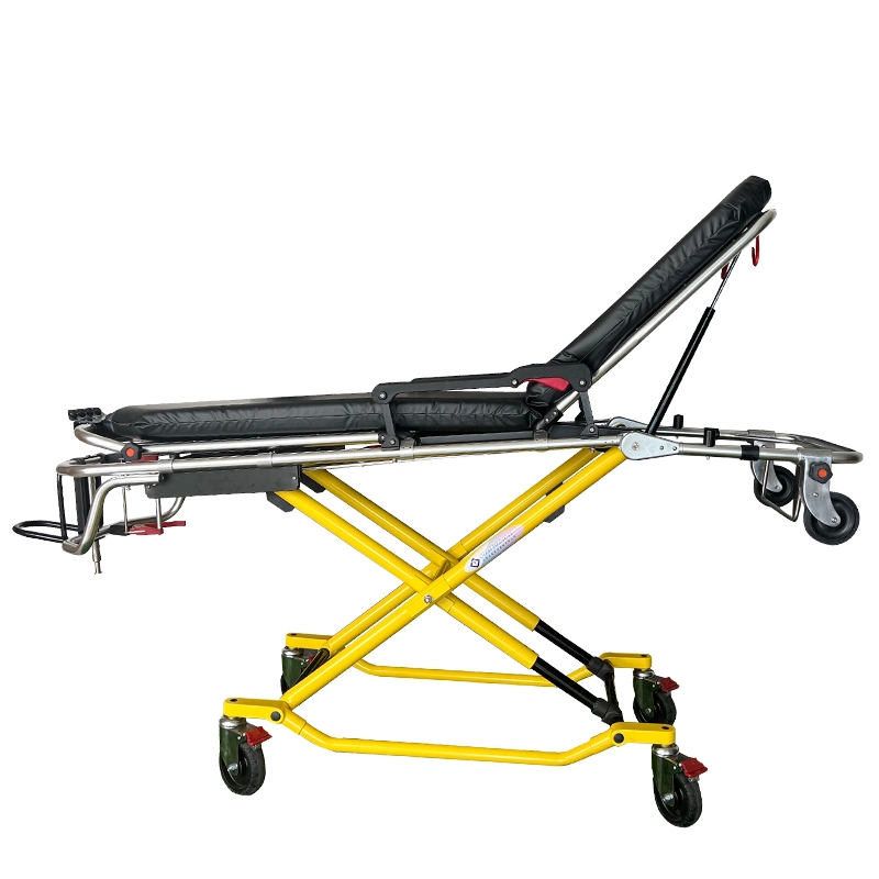 [Mdk-D9]Ambulance Foldable and Convertible Rescue Stretcher Trolley on Casters for Emergency Transfer for Hosptial and Medical Use as Hospital Equipment - E