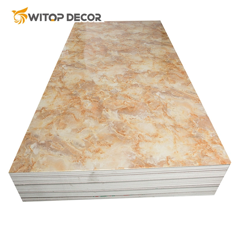 High Gloss PVC UV Sheet Alternative Wall Panel Artificial PVC Marble Sheet