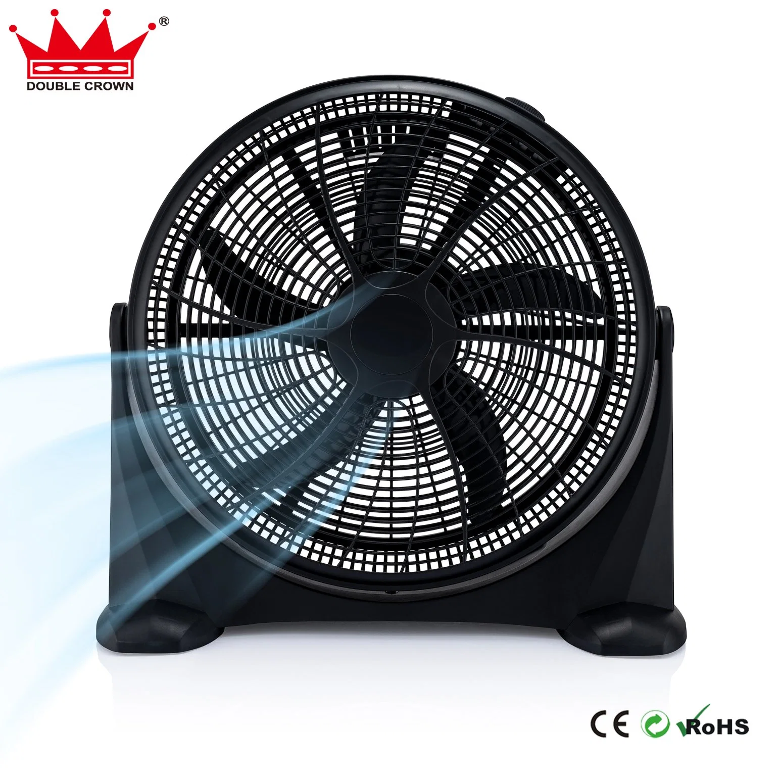 Box Fan 12'' mit 3 Geschwindigkeiten, drehbarer Grill-Tischventilator, leiser Betrieb schneller Kühlventilator mit 120 Min Timer