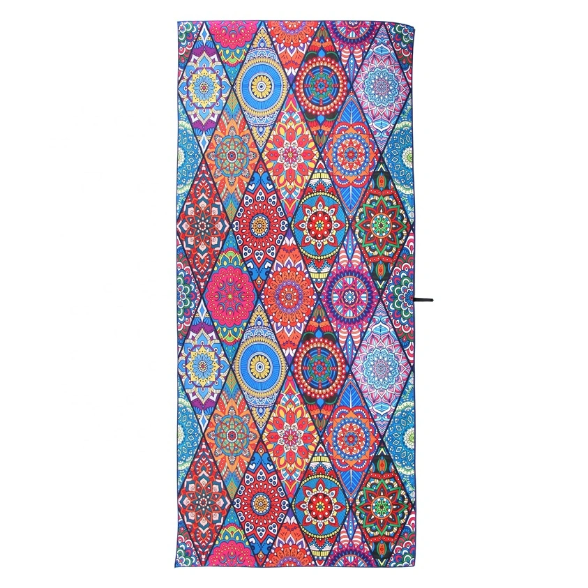 New Design Outdoor Travel Beach Blanket Quick Dry Yoga Towel Microfiber Mandala Printed Square Sand Proof Bath Beach Towel