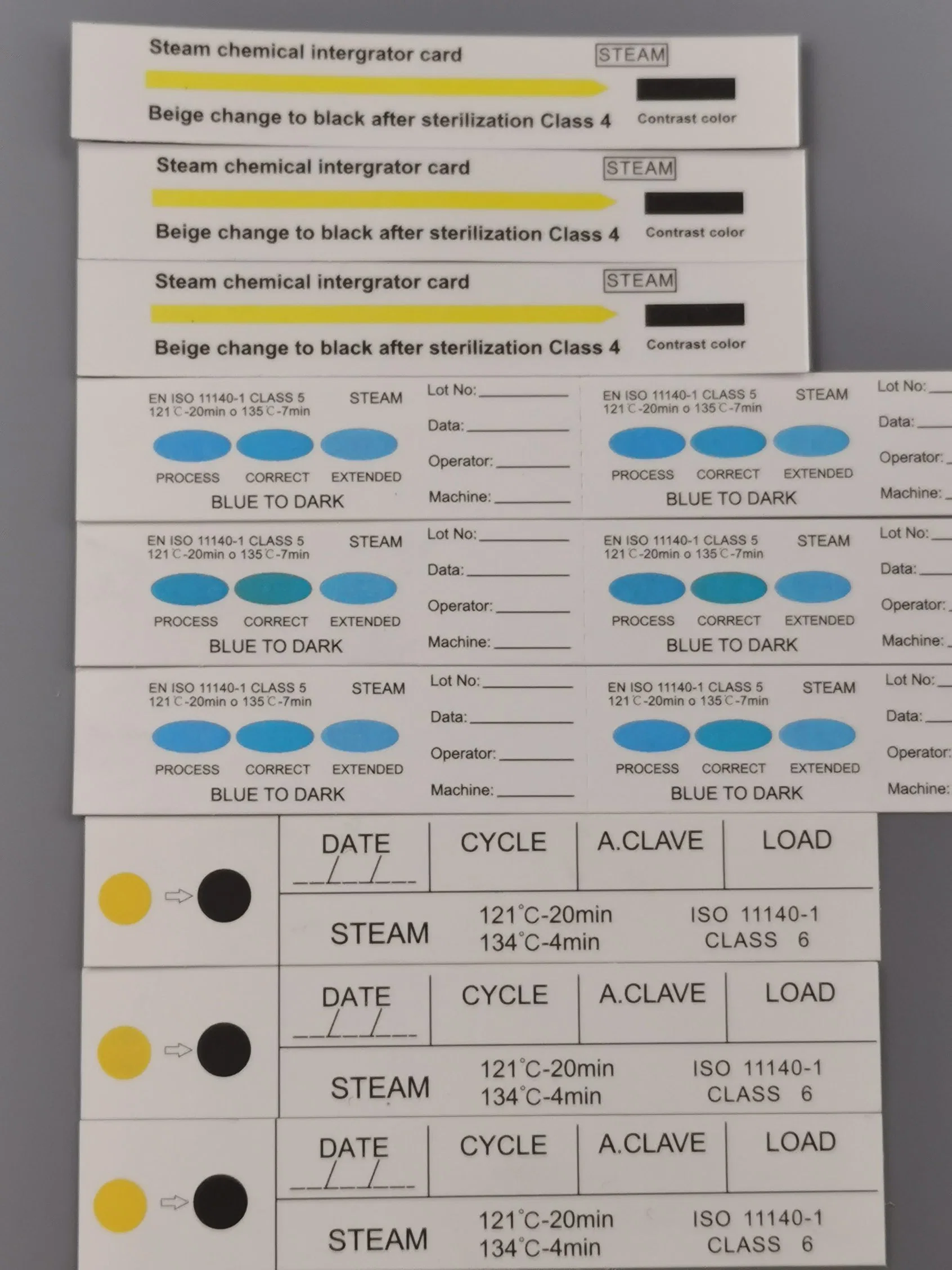 Autoclave Medical Steam Sterilization Indicator Strip Card