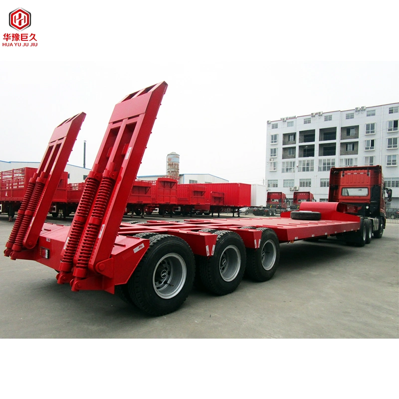 3 eixos 50 - 60 toneladas Lowboy / Lowbed / Low Loader Semi-reboque Para venda com mola