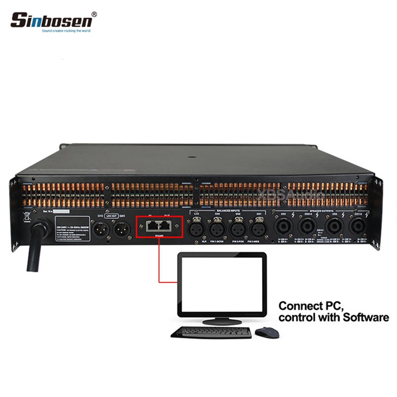 Sinbosen 4 Channels DSP Amplifier DSP20000q Professional Power Amplifier