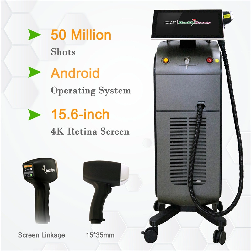 New Arrival 50 Millions Shots Crystal Mixed Wavelengths Painless Laser Hair Removal 755nm 808nm 1064nm Diode Laser Machine