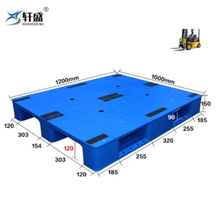 Grid Surface 3 Runners Type Virgin HDPE Material Plastic Pallet for Logistics and Warehouse Use