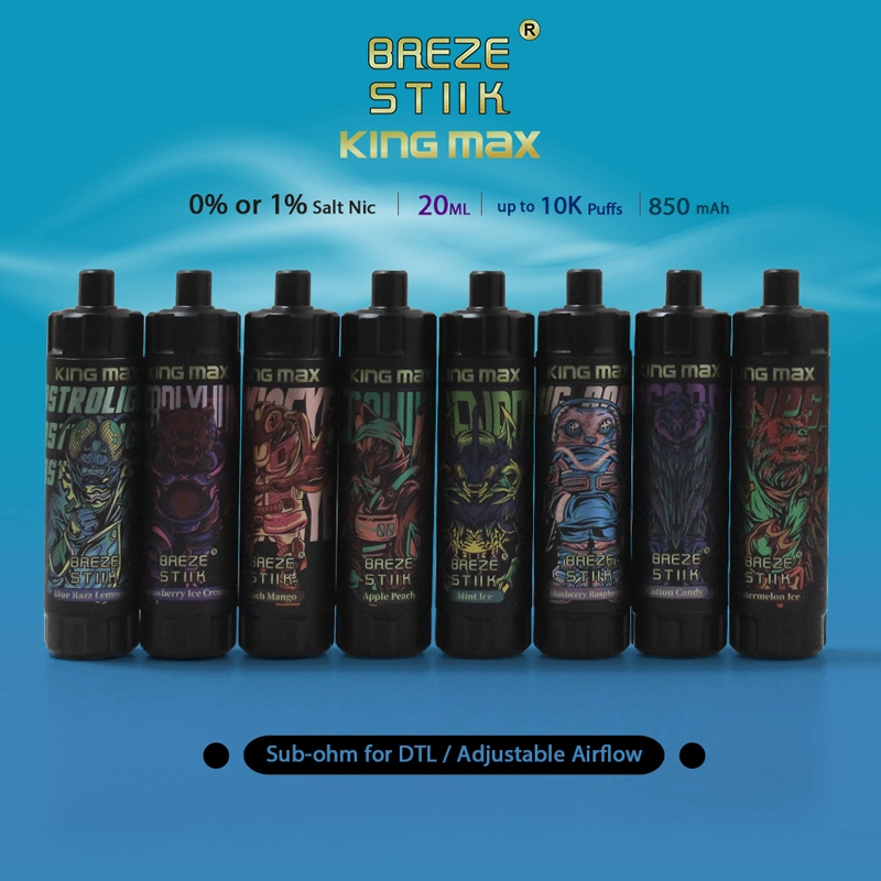 Zbood Personalizar Breze Satik Kingmax Supliss Masking Waka Punk E VAPE desechable líquido