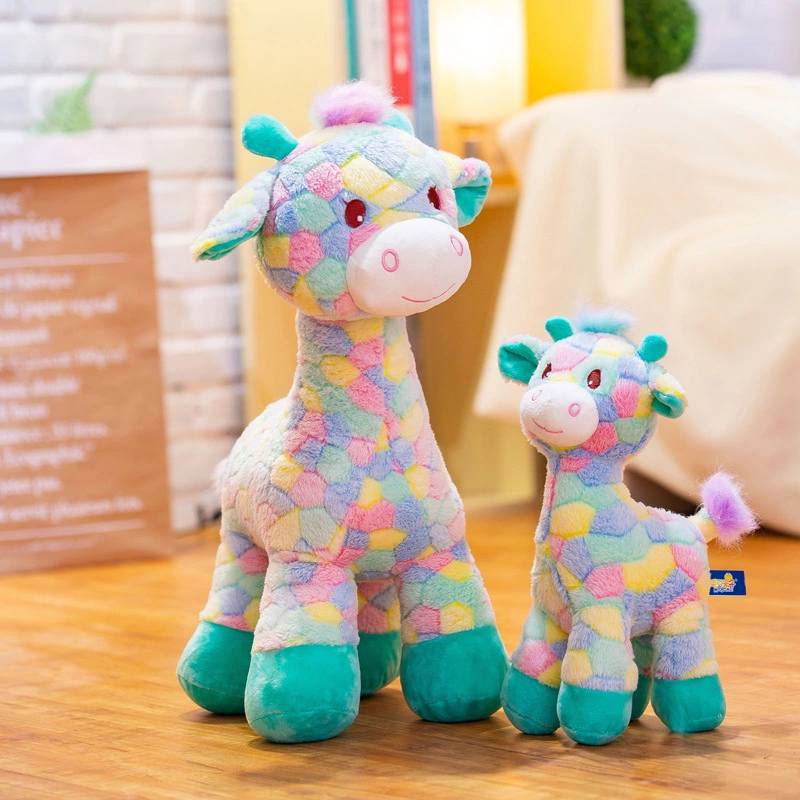 New Design Custom Plush Stuffed Cute Giraffe Sika Deer Toy for Kids