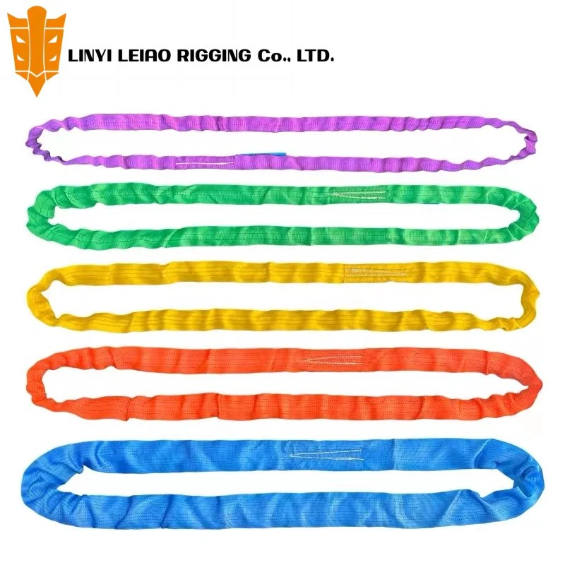 High quality/High cost performance 100% Polyester Round Sling Lifting Strap Made in China