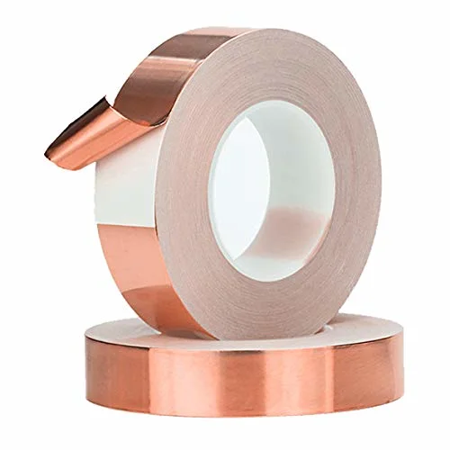 Copper Tape Single-Sided Conductive Adhesive Foil Copper Tape, Used for Electrical Maintenance, Anti-Plugging, Stained Glass