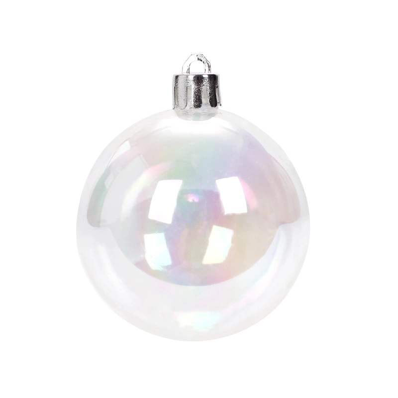 New Design Transparent Colorful Plastic Ball Tree Hanging Ornaments