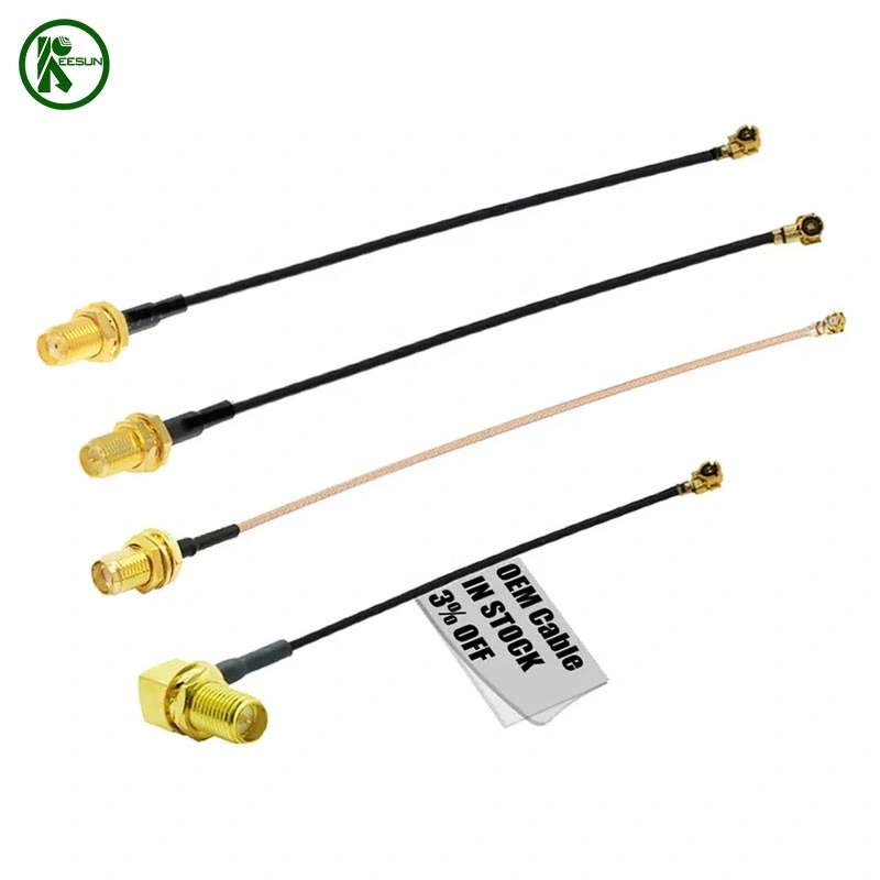 IP68 Waterproof RP SMA Female to U. FL Ipx Ipex Connector Pigtail Rg178 1.37 1.13 Cable, Antenna Ipex to SMA Cable Assembly
