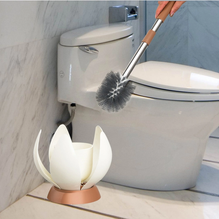 Nouveau produit durable ménage plastique personnalisé salle de bains Lotus cuvette de toilette Brosse nettoyante