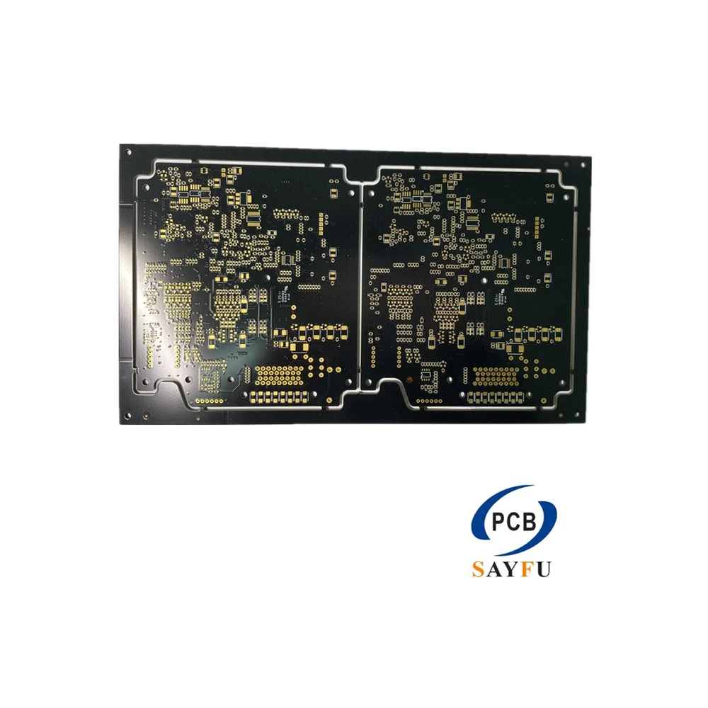 Multicapas de placa de circuito de antena 5g y 6 capas gruesas de oro de 30u Electric PCB de la junta de aceite negro