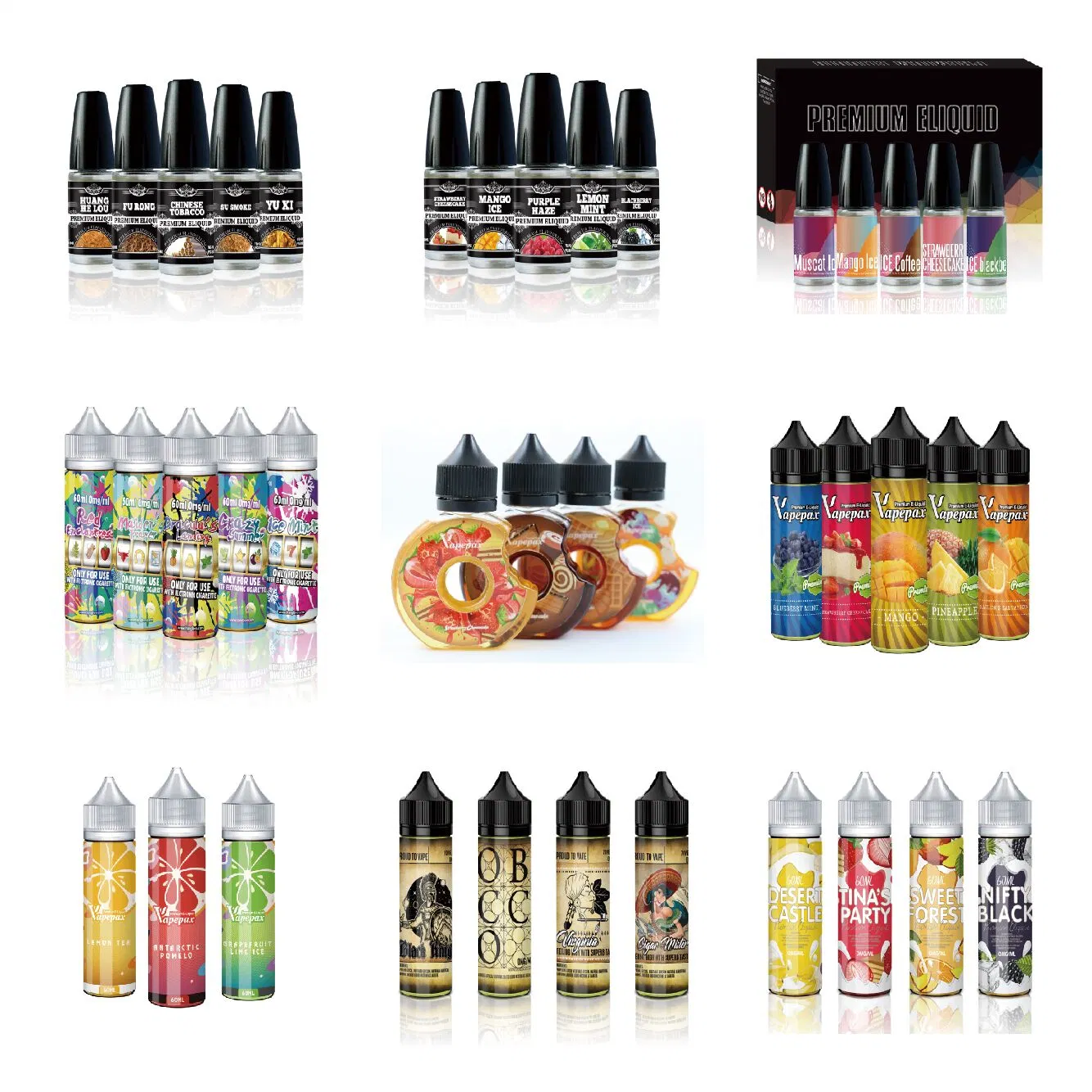 Über 500 Geschmacksrichtungen TUV 30ml Salz Nikotin E Flüssigkeit für Pod E Cig Vape