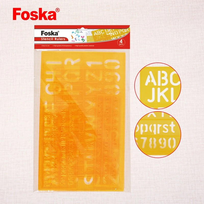 Foska Stationery Office School Plastic Stencil French Curve Ruler