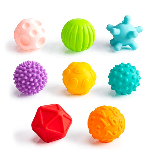 Bebé de goma suave Juego de juguete Juego de Pinch formación educativa temprana Suave peto Balls para bebés Cute Kids Silicon Baby Toys para niños pequeños