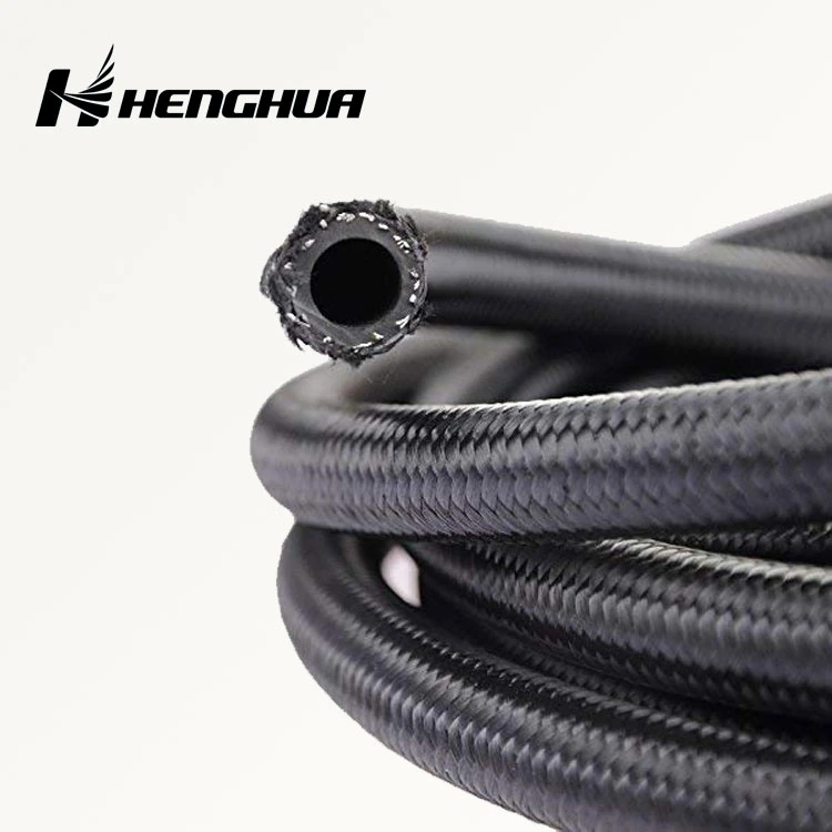 SAE J1532 of 4an 6an 8an 12an 16an 304 Stainless Steel Wire Soft Silk Screenllayer Synthetic Rubber Nylon Thread Woven Layer Rubber Hose