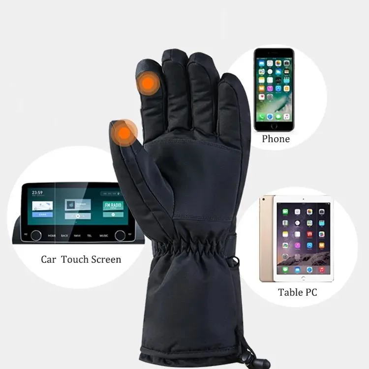 Winter Waterproof Warm Touch Screen Rechargeable Electric Hand Ski Gloves Heated Gloves