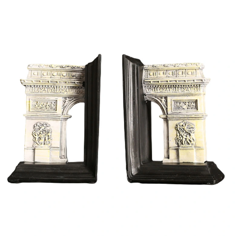 Antique Resin Triumphal Arch Bookends Polyresin The Leaning Tower of Pisa Building Book Holder Colosseo Statue Bookends