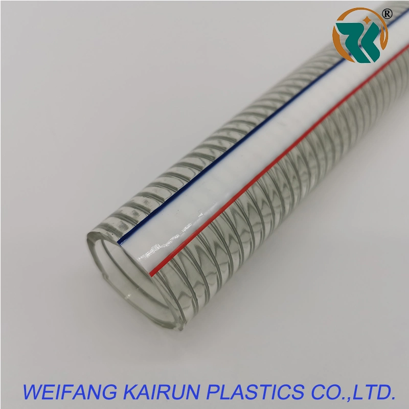 8mm/9mm/12mm/15mm/19mm/25mm/32mm Conveying Water Food Grade PVC Steel Wire Reinforcd Hose