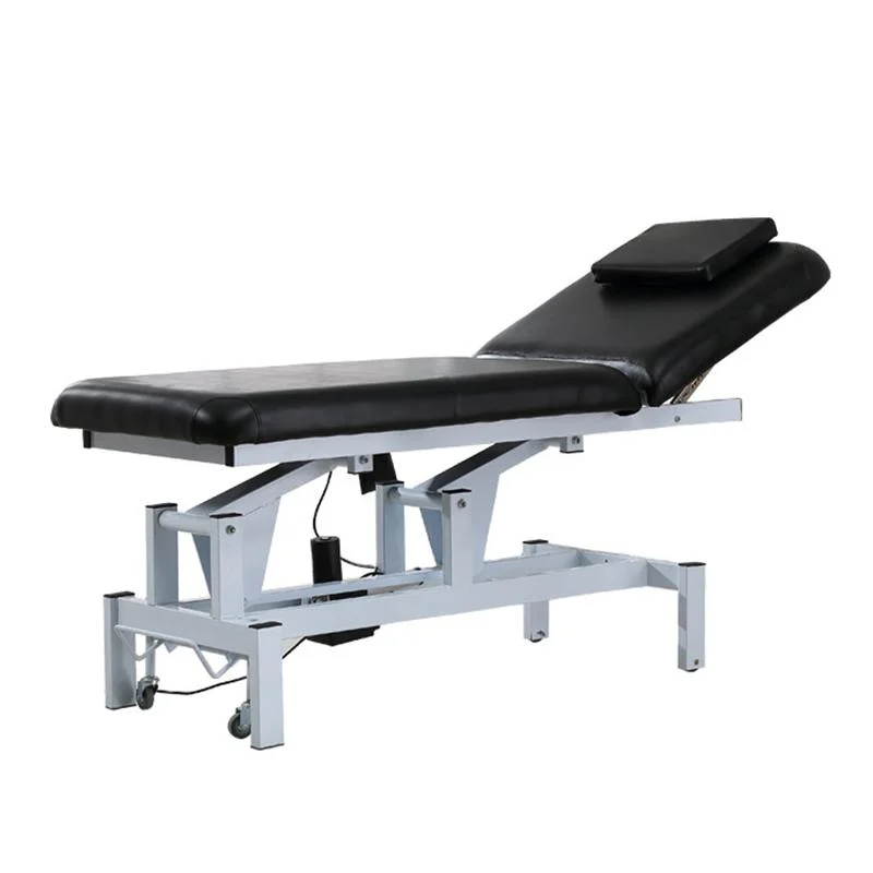 Black/White Color Modern Metal Synthetic Electric Massage SPA Bed