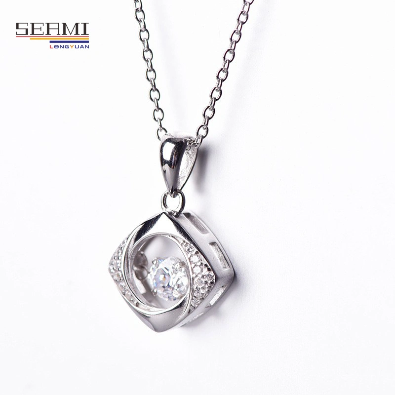 Beating Heart Clavicle Chain for Women Jewelry Square Necklace