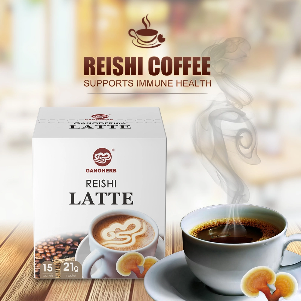 Comercio al por mayor de etiqueta privada de Instant Latte Café con Ganoderma hongo Herbal