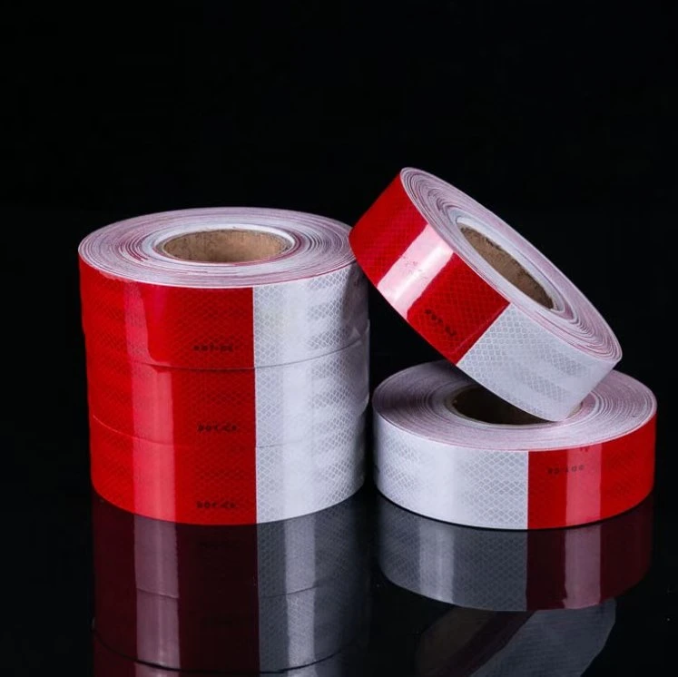Waterproof Reflective Tape Red and White Adhesive Conspicuity Tape for Trailer, Outdoor, Cars, Trucks