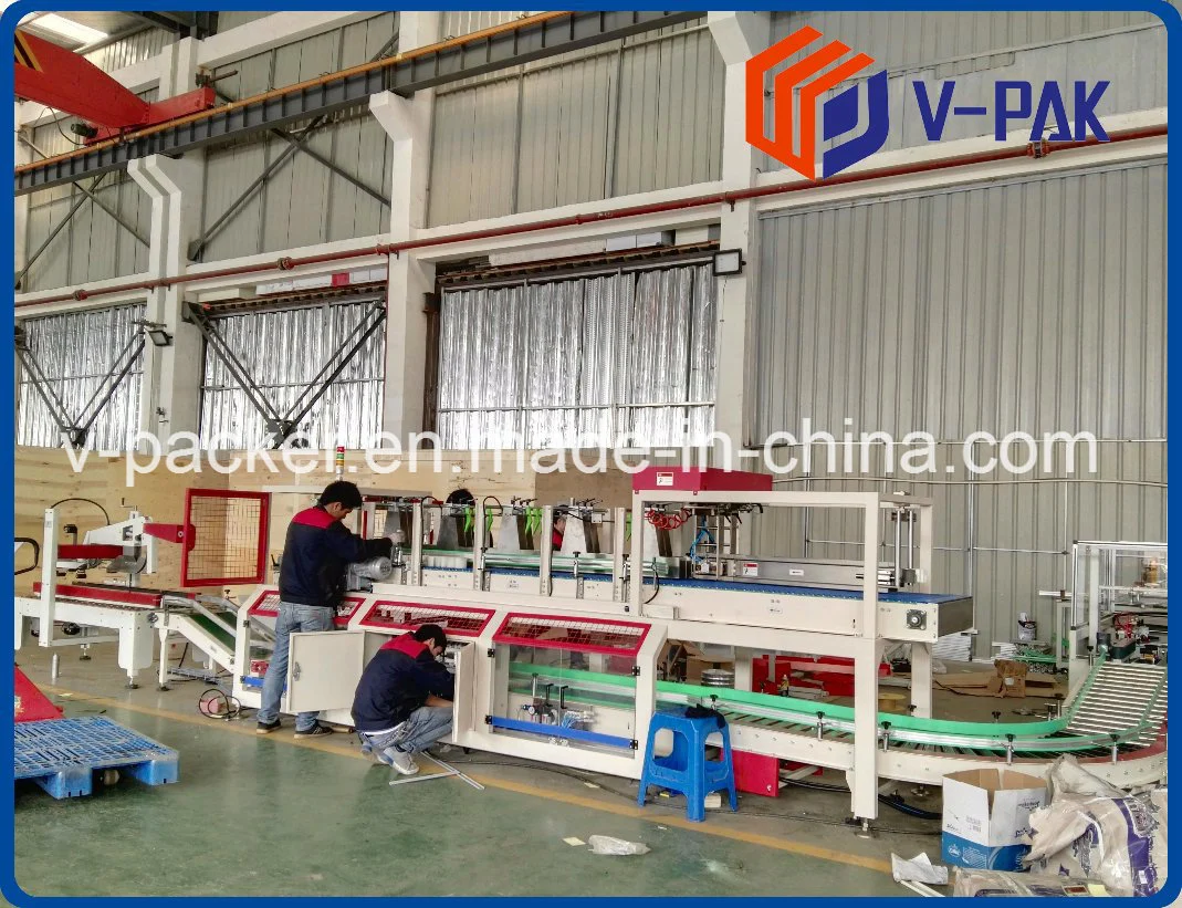 High Efficiency Automatic Flat Bottles Case Filling Machine for Water and Juice