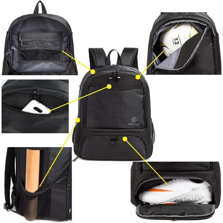 Multipurpose Gear Backpack with Fence Hook and Shoe Compartment, Can Hold Sports Gear Such as Helmet, Ball, Gloves, Shoes Baseball Bags