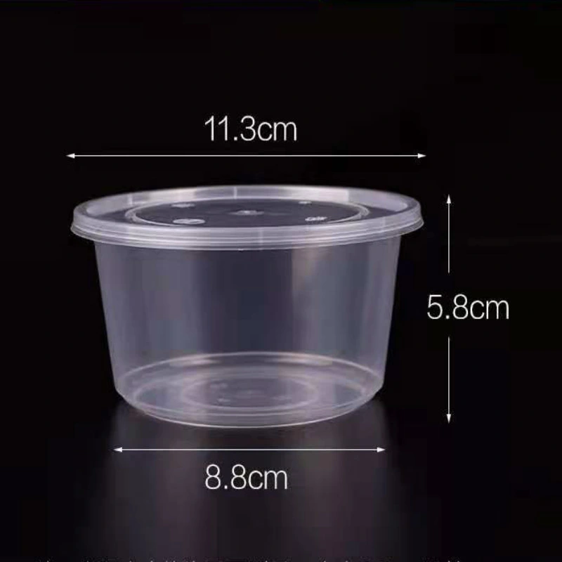 El uso de embalaje de plástico desechable PP rectangular de microondas comida contenedor 650 ml