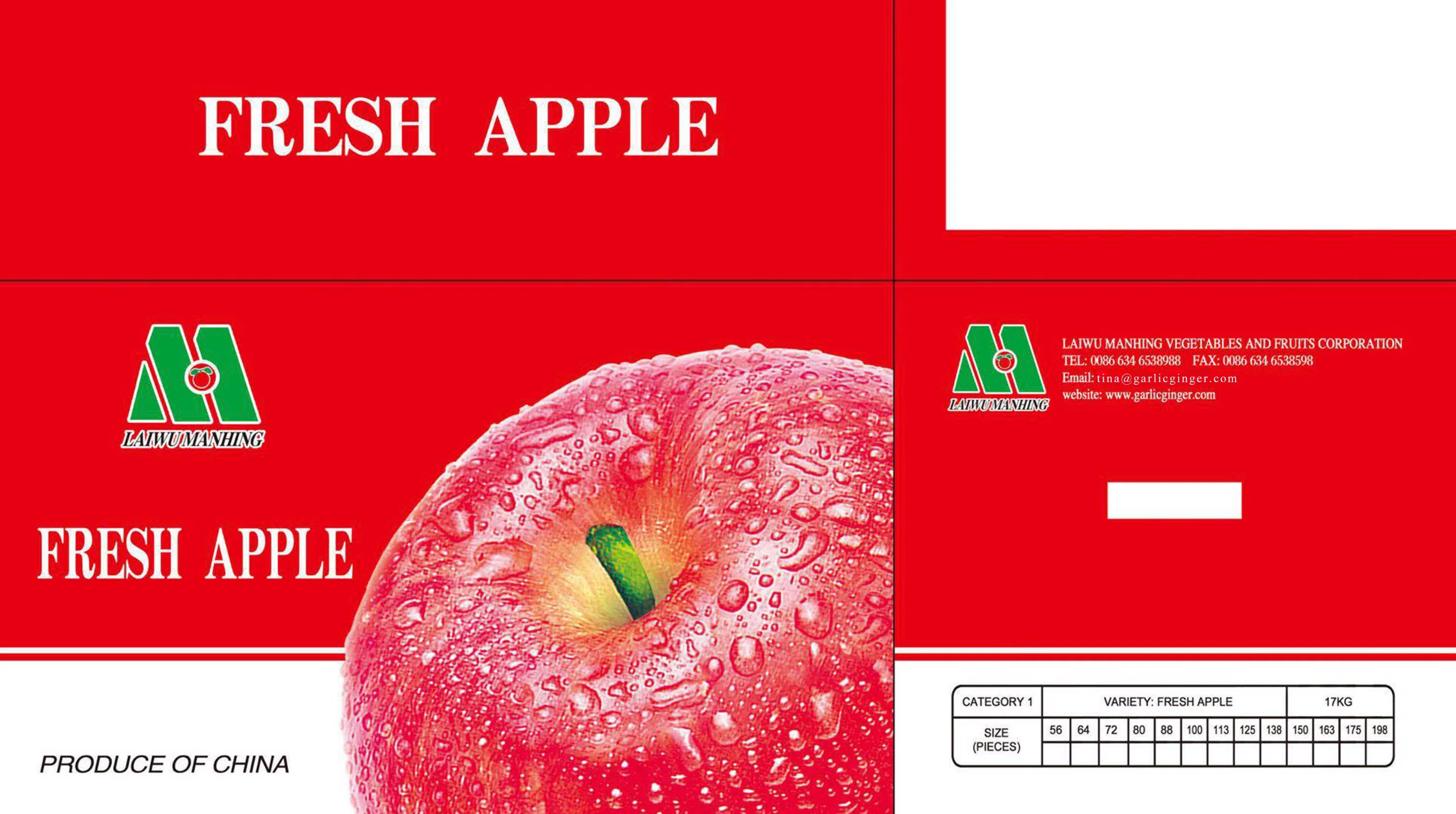 2020 Fresh Fruit Red FUJI Apples From China