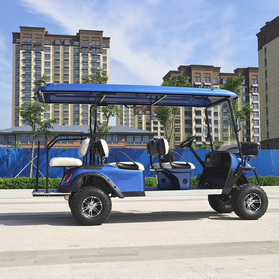 48V Neue Art und Weise Moderne 2024 Brand New Design 6 Seat Sightseeing Bus Club Cart Electric Golf Buggy Hunting Cart Reise Elektro Lebensmittelgeschäft Warenkorb Golf Cart