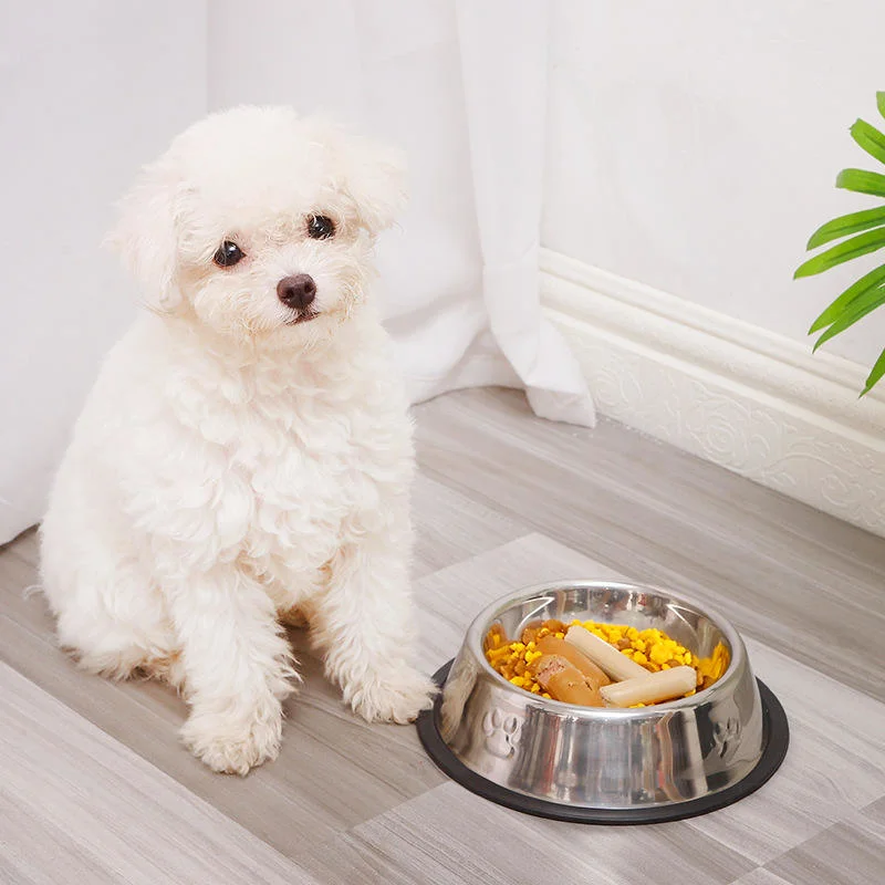 Pet Accessories Portable Pet Dog Feeding Bowls Stainless Steel Dog Bowl