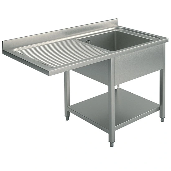 Commercial Stainless Steel Single Sink with Drain Board