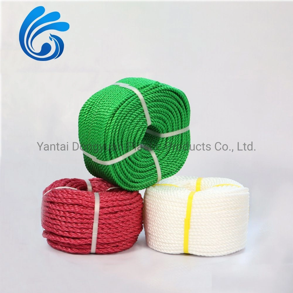 PP Rope PE Rope Twisted with 3 or 4 Strands for Fishing or Marine Use