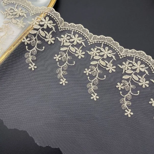 New Mixed Gold Embroidery Lace Women's Home Textile Accessories Fabric