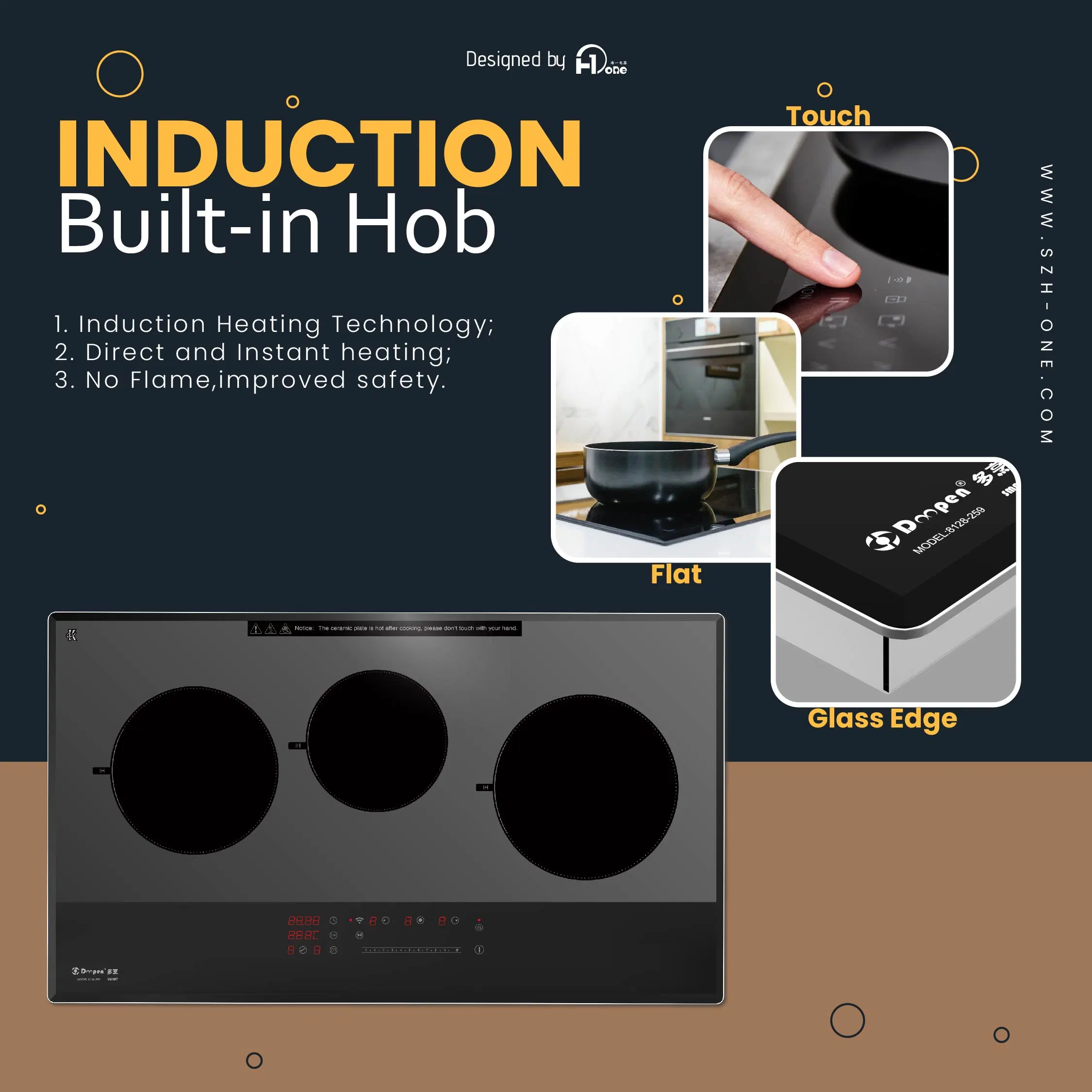 Parrilla de inducción inteligente con pantalla LED y control de temperatura preciso Sistema