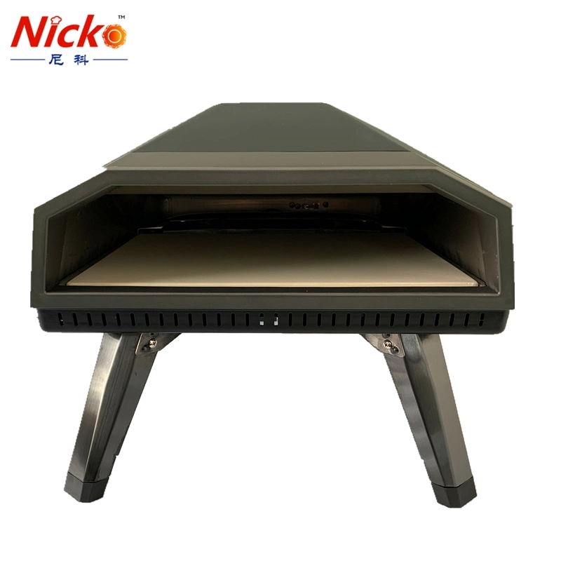 Outdoor Camping Portable Stainless Steel Adjustable Temperature Natural Gas Pizza Stove BBQ Grill